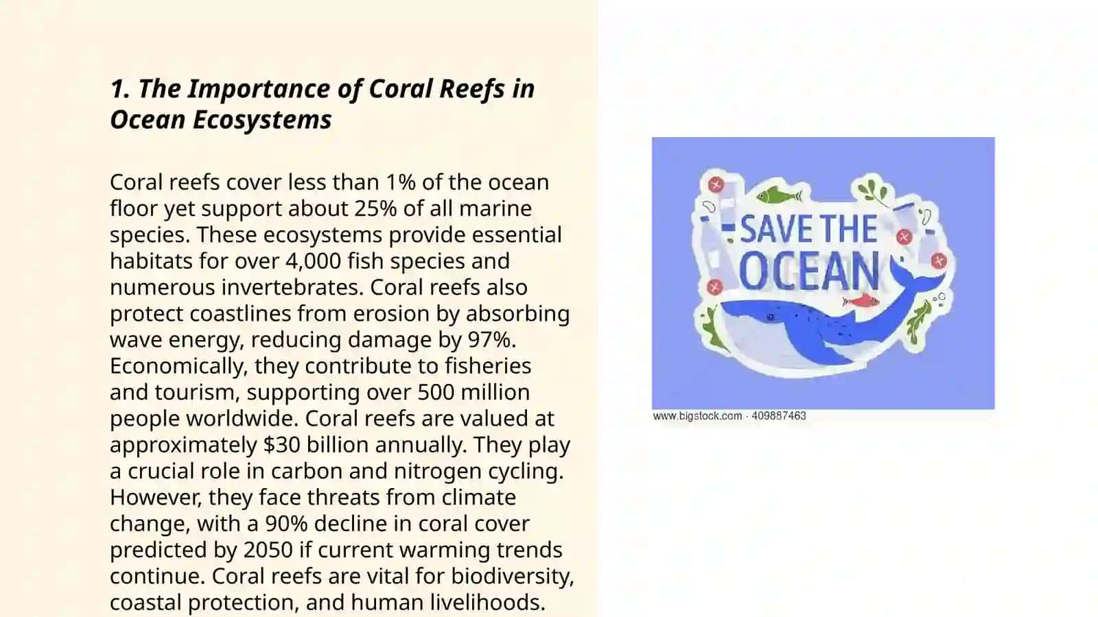 Saving the oceans (writing) 3