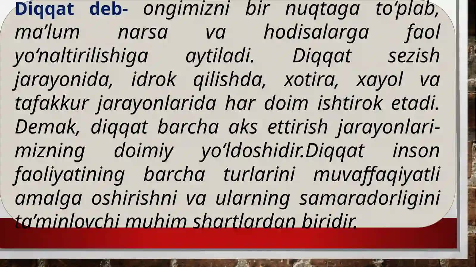 Diqqat psixologik jarayon sifatida 3
