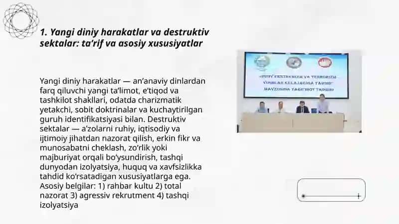 Yangi Diniy Harakatlar va Destruktiv Sektalar 3