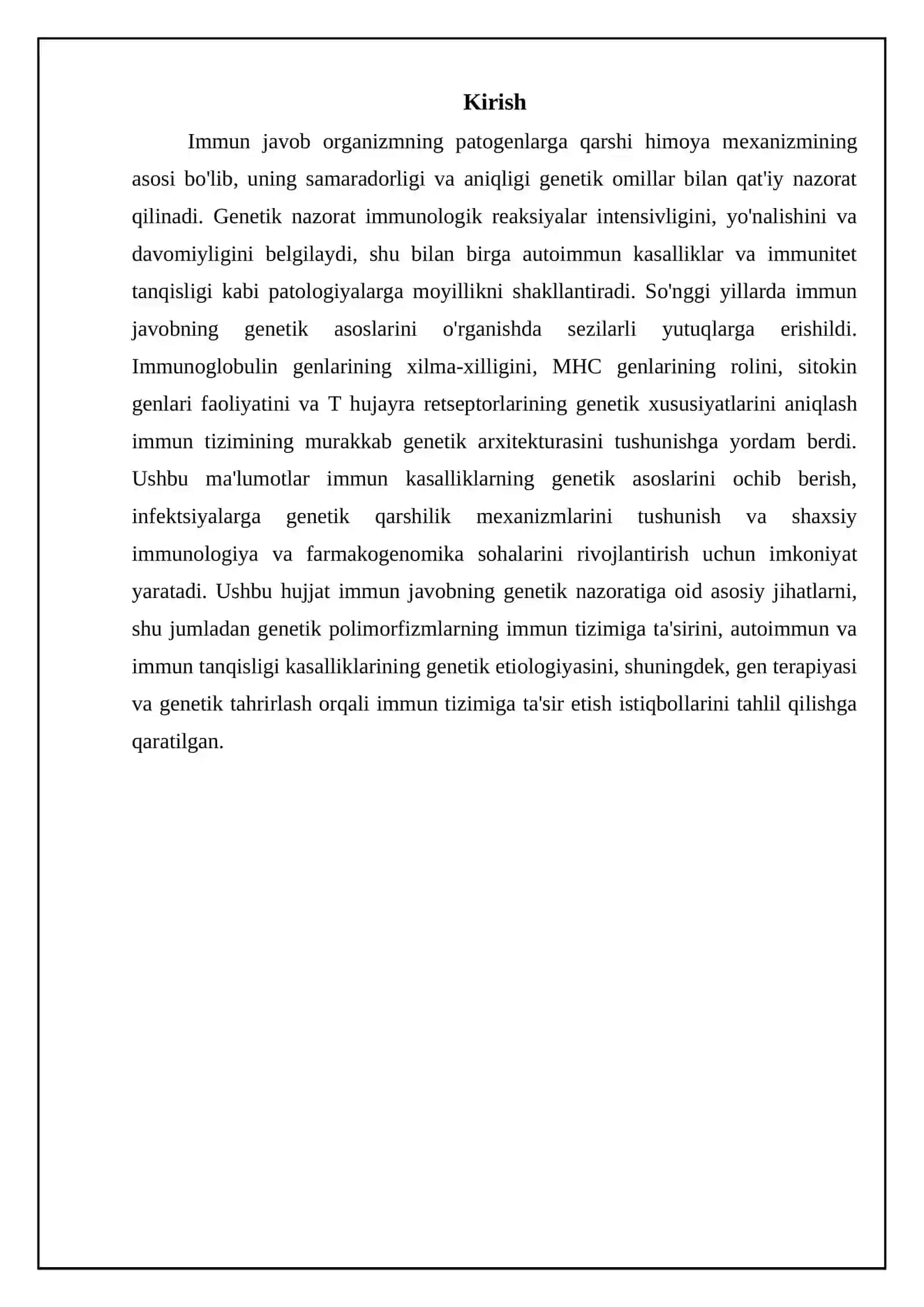 Immunologik reaksiyalarning genetik nazorati 3