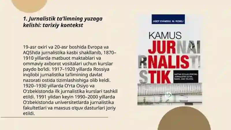 Jurnalistik taʼlimning yuzaga kelishi 3
