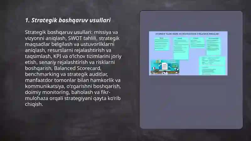 Strategik boshqaruv usullari 3