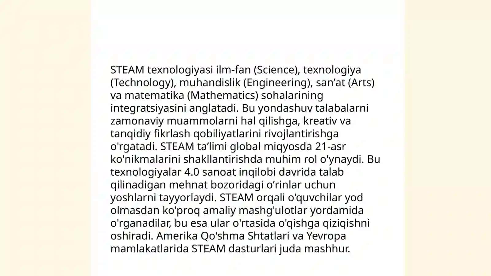 STEAM texnologiyasi haqida ma'lumot 3