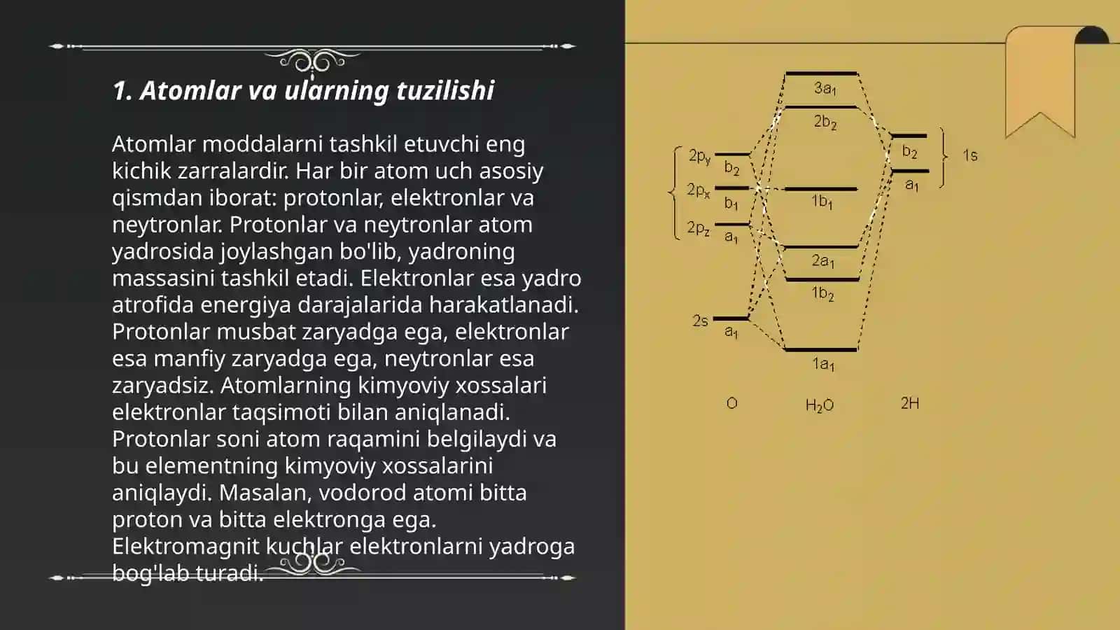 Atom molekulyar talimot. Materiya va uning diskret tuzulishi 3