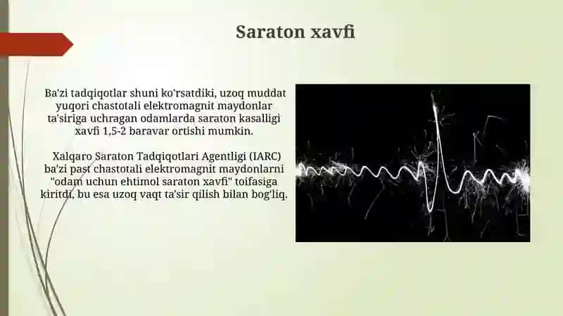 Elekrtomagnit maydonning organizmga ta'siri 3