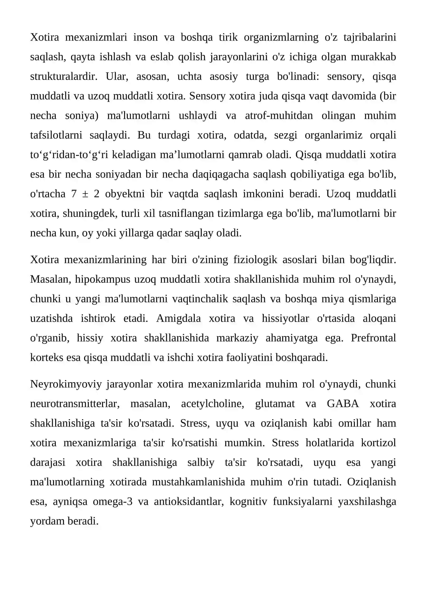Xotira mexanizmlari 3