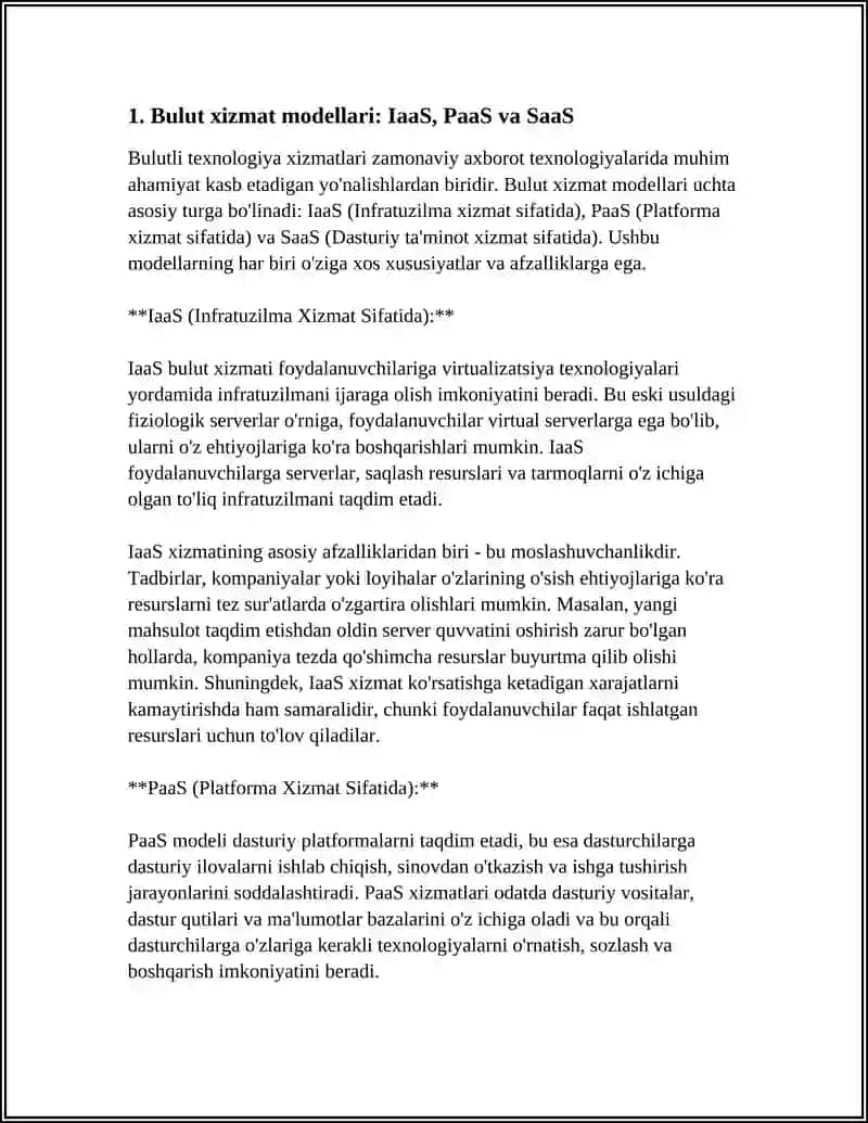 Bulutli Texnologiya Xizmatlari 3