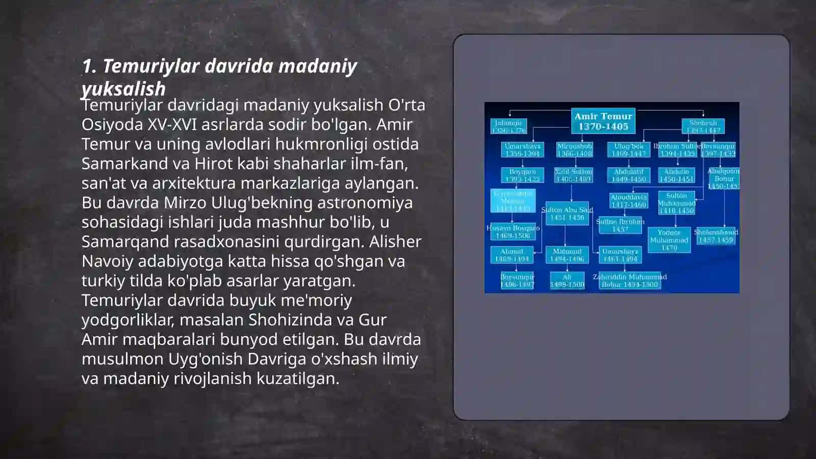 Temuriylar davrida madaniy yuksalish 3