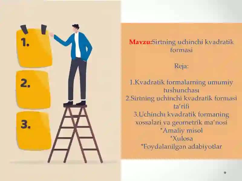 Sirtning uchinchi kvadratik
formasi 3