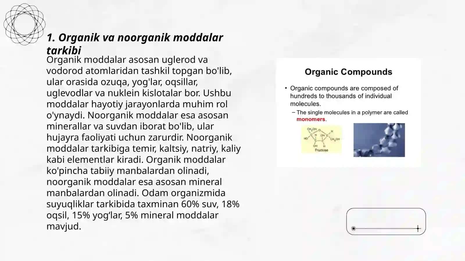 Organik va noorganik moddalar 3
