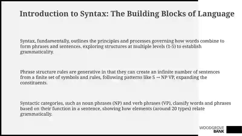 Fundamentals of Syntax 3