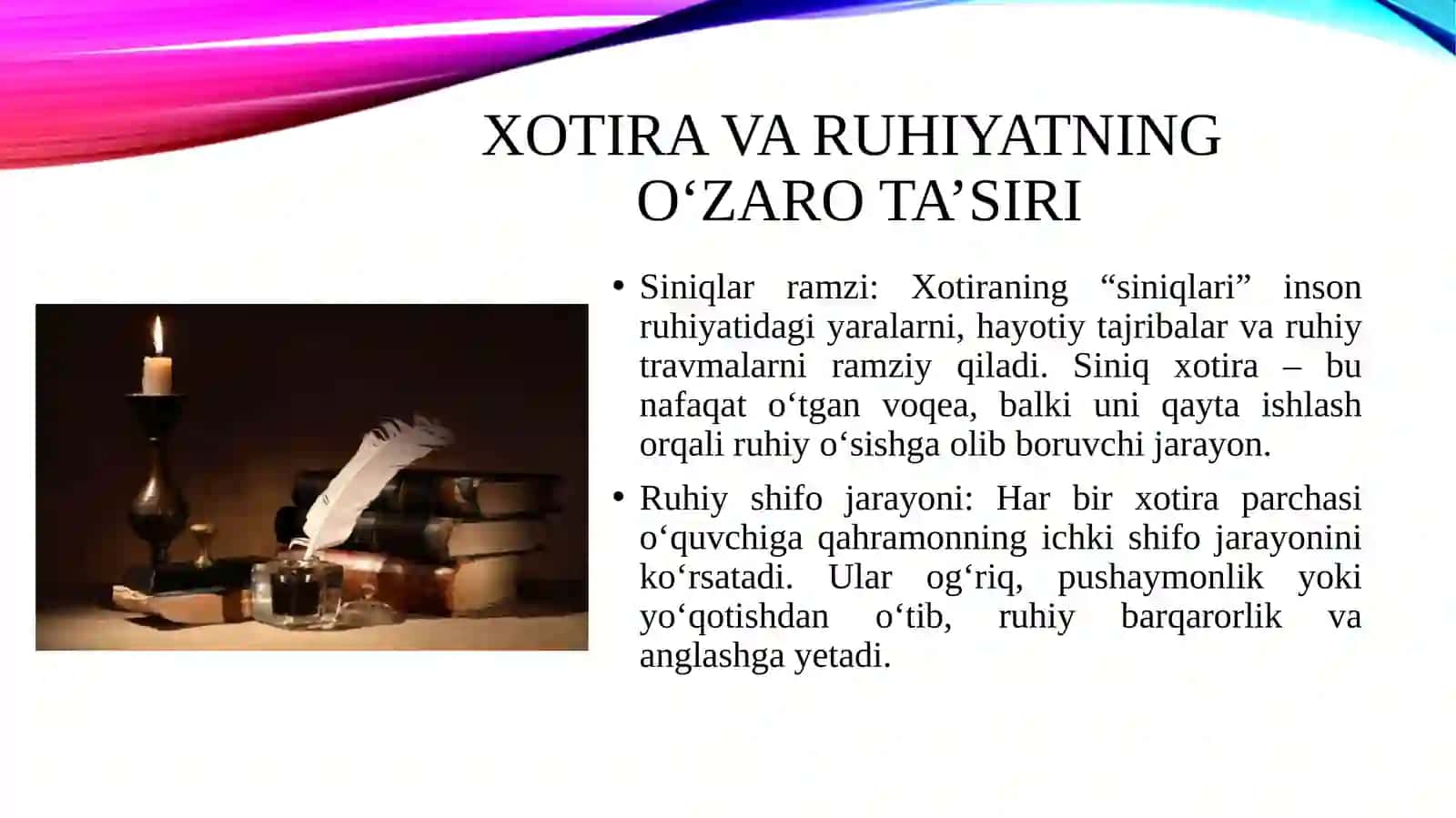 Zulfiyaning "Xotiram siniqlari" dostonida ruhiyat tasviri 3