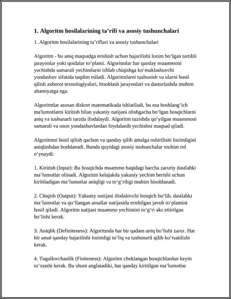 ALGARITM HOSALARI 3