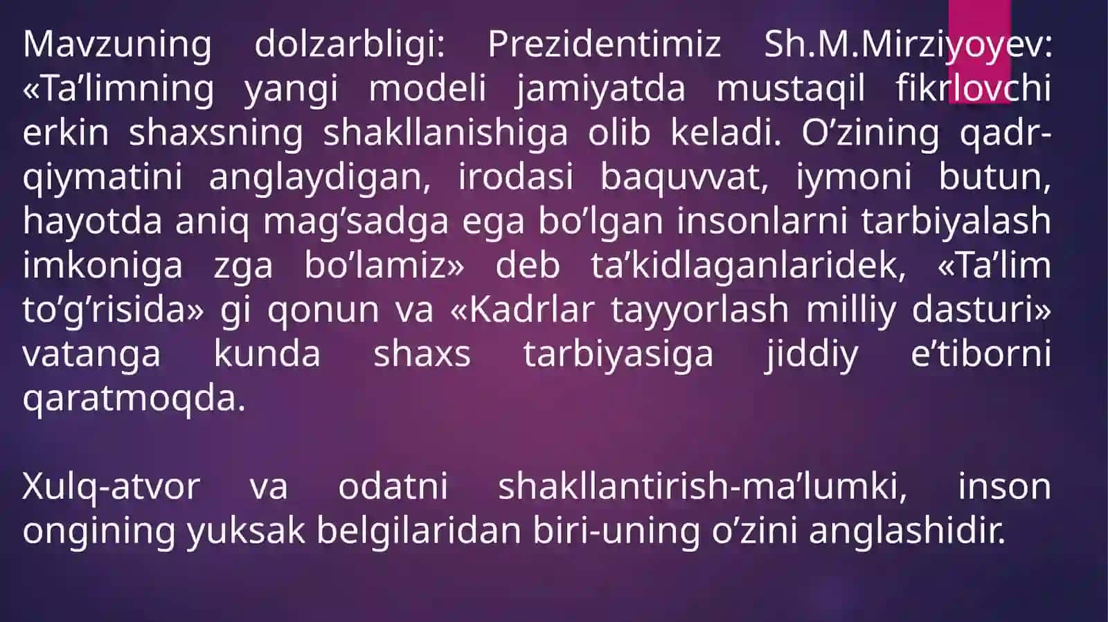 Ta’lim psixologiyasi.Tarbiya psixologiyasi 3