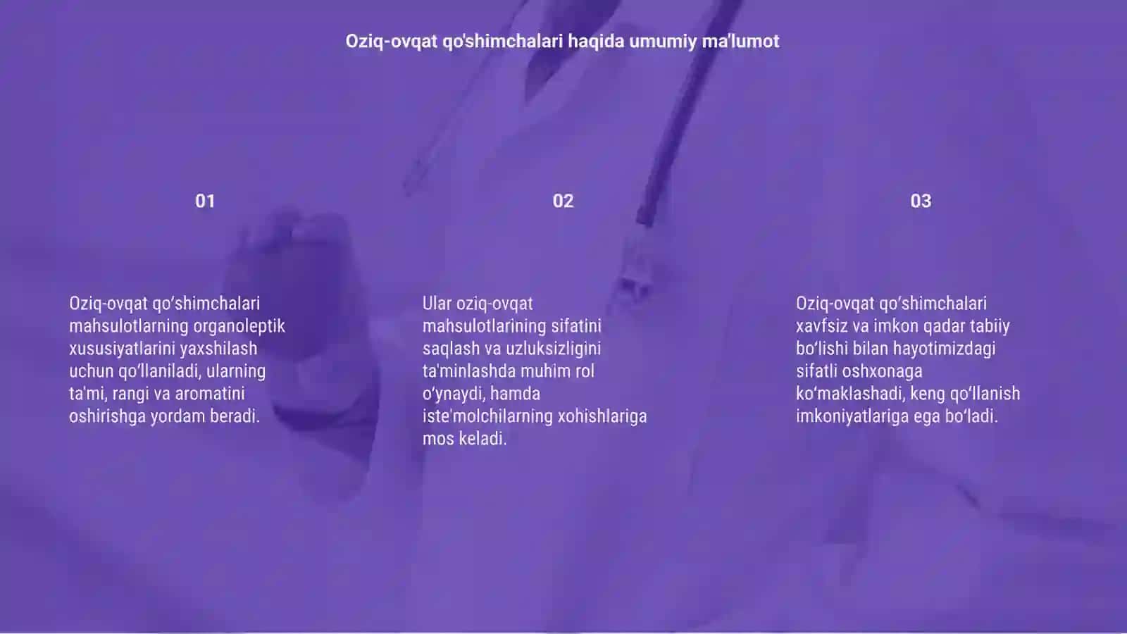 Oziq-ovqat qo'shimchalari 3