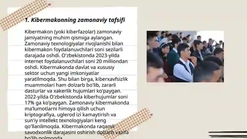 Kiber makon, kiber terrozim, kiber zo’ravonlik (cyberbullying) tushunchalarining mohiyati 3