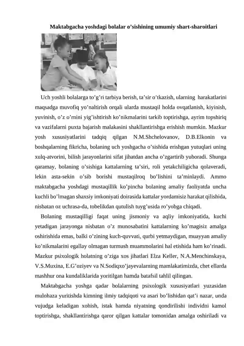 Oʻyin- bolaning yetakchi faoliyati sifatida 3