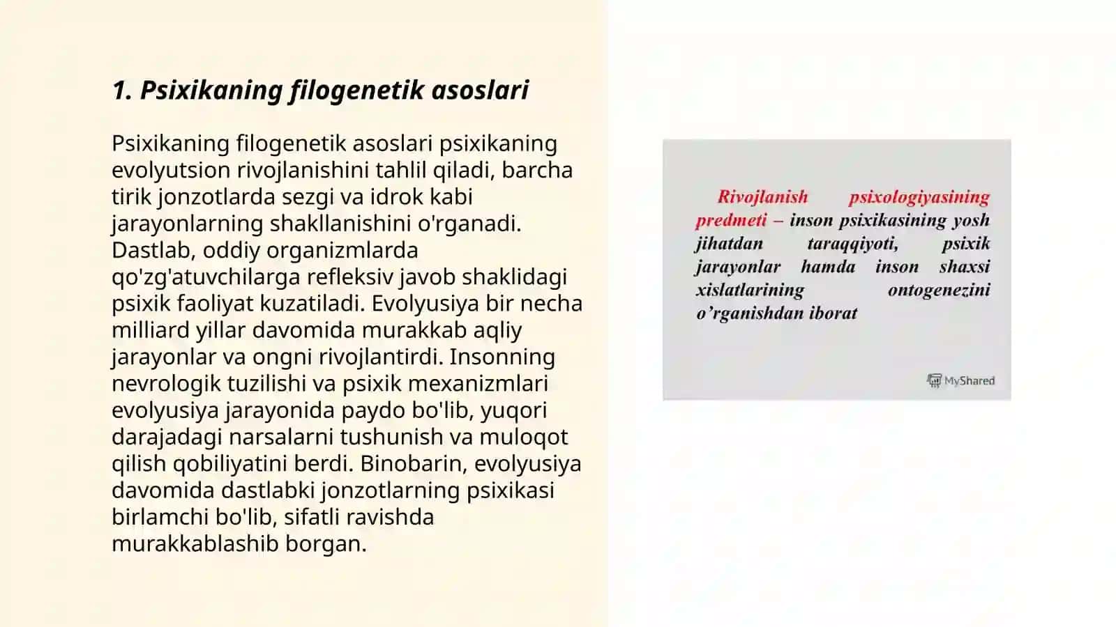 Psixikaning filogenetik taraqqiyoti 3
