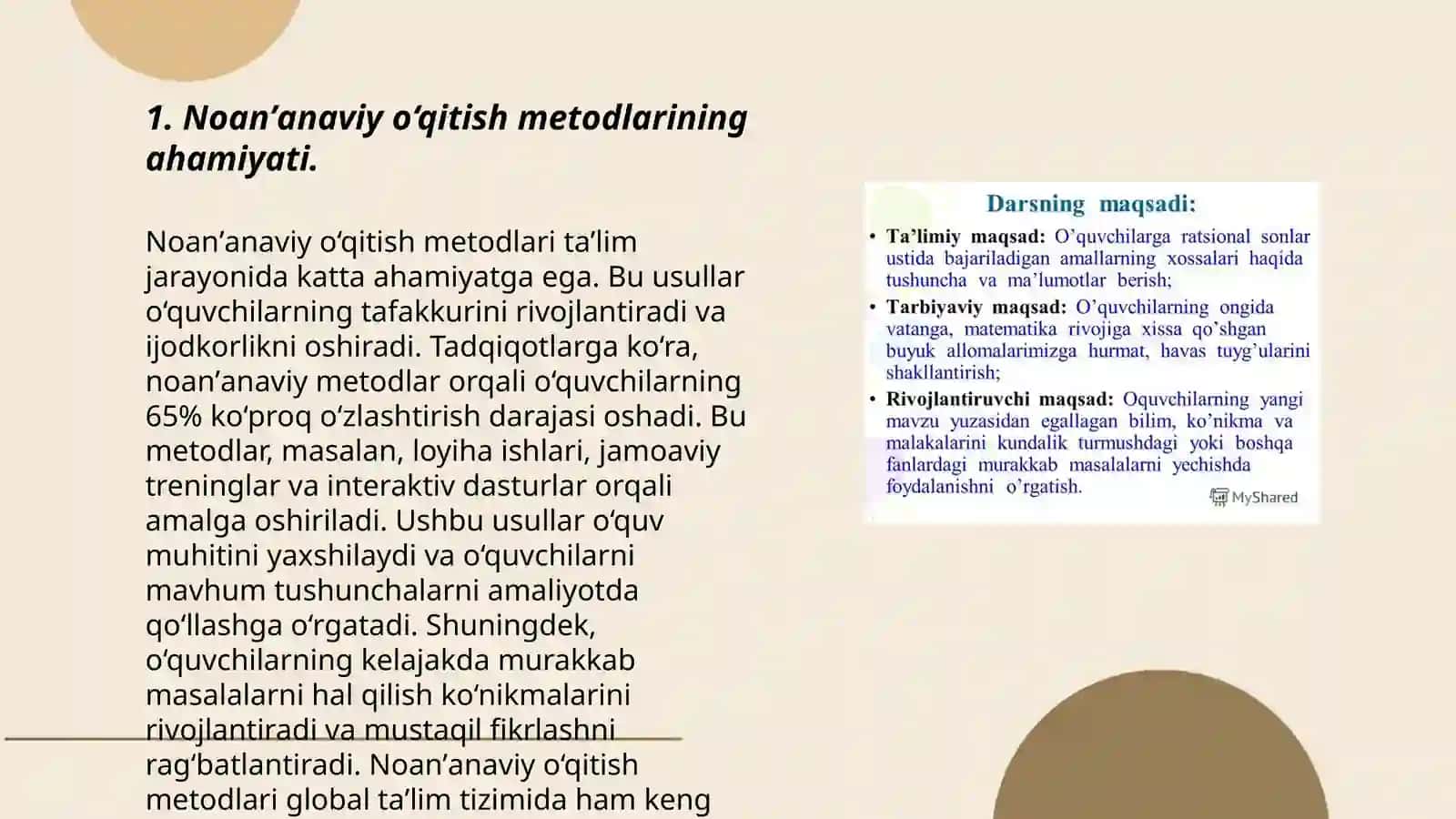Noanʼanaviy o‘qitish metodlarining ahamiyati 3