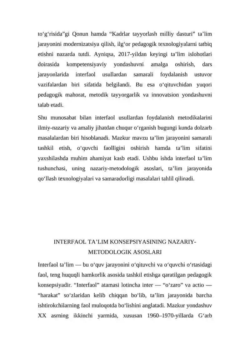 Taʼlim jarayonida interfaol usullardan foydalanish metodikalari 3
