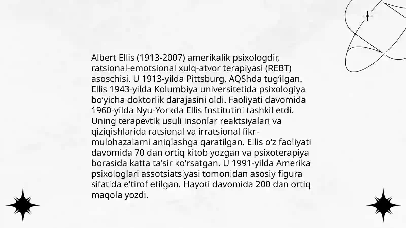 Albert Ellisning xulq ratsional-emotiv terapiyasi 3