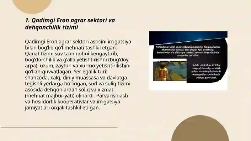 Qadimgi Eron iqtisodi 3
