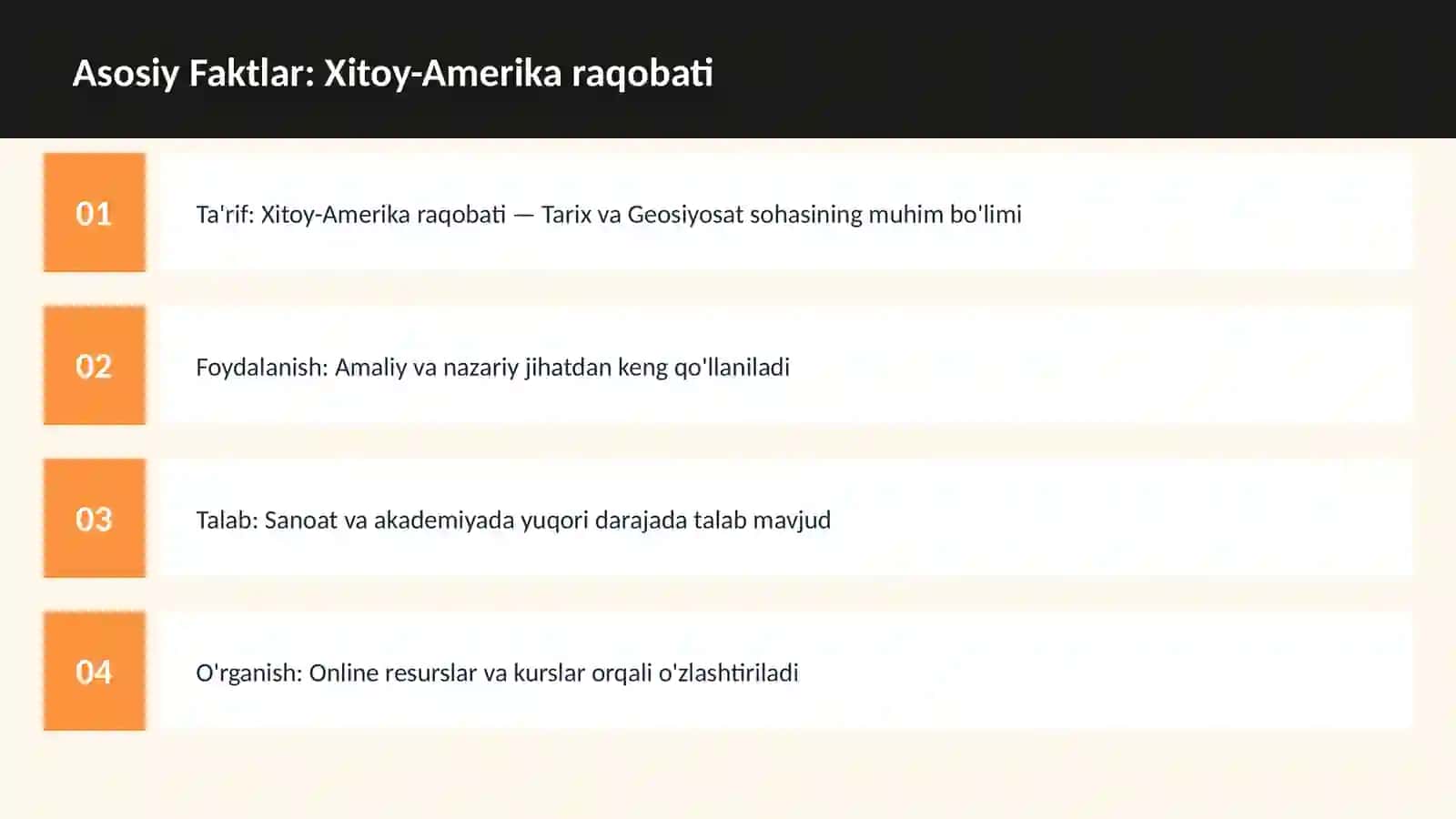 Xitoy-Amerika raqobati 3
