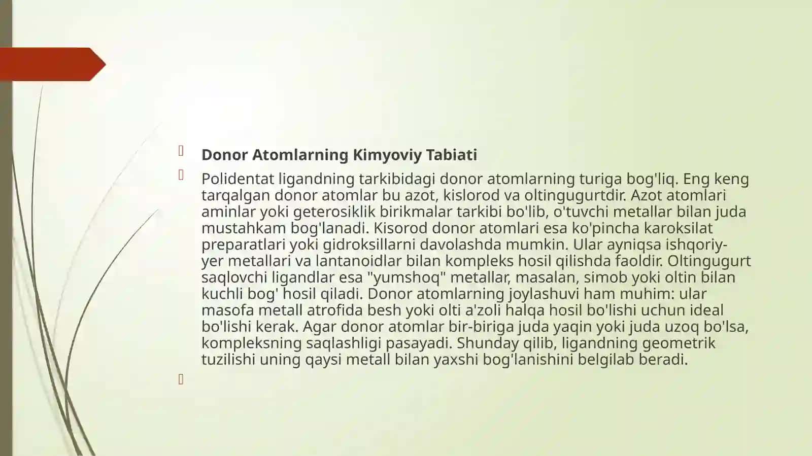Polidentat Ligandlar Dunyosiga Kirish 3