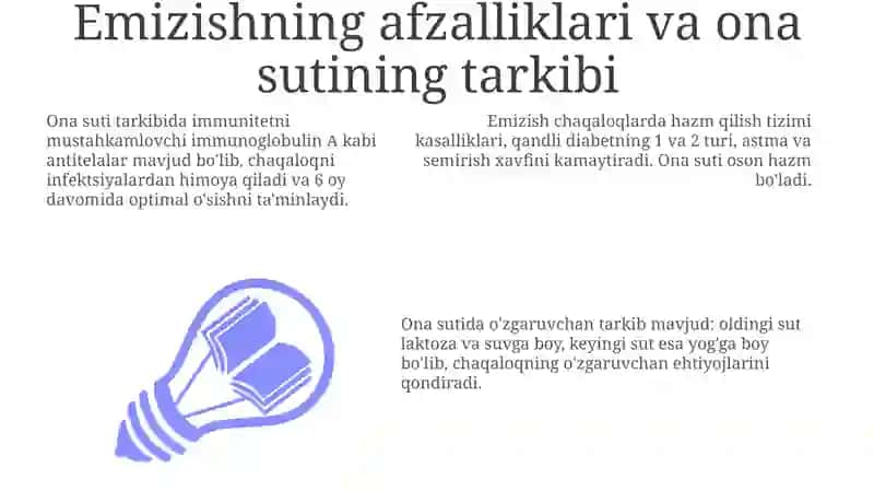Emizishning afzalliklari va ona suti 3