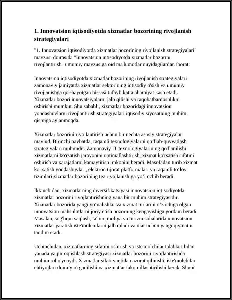 INNOVATSION IQTISODIYOTDA XIZMATLAR BOZORINI RIVOJLANTIRISH 3