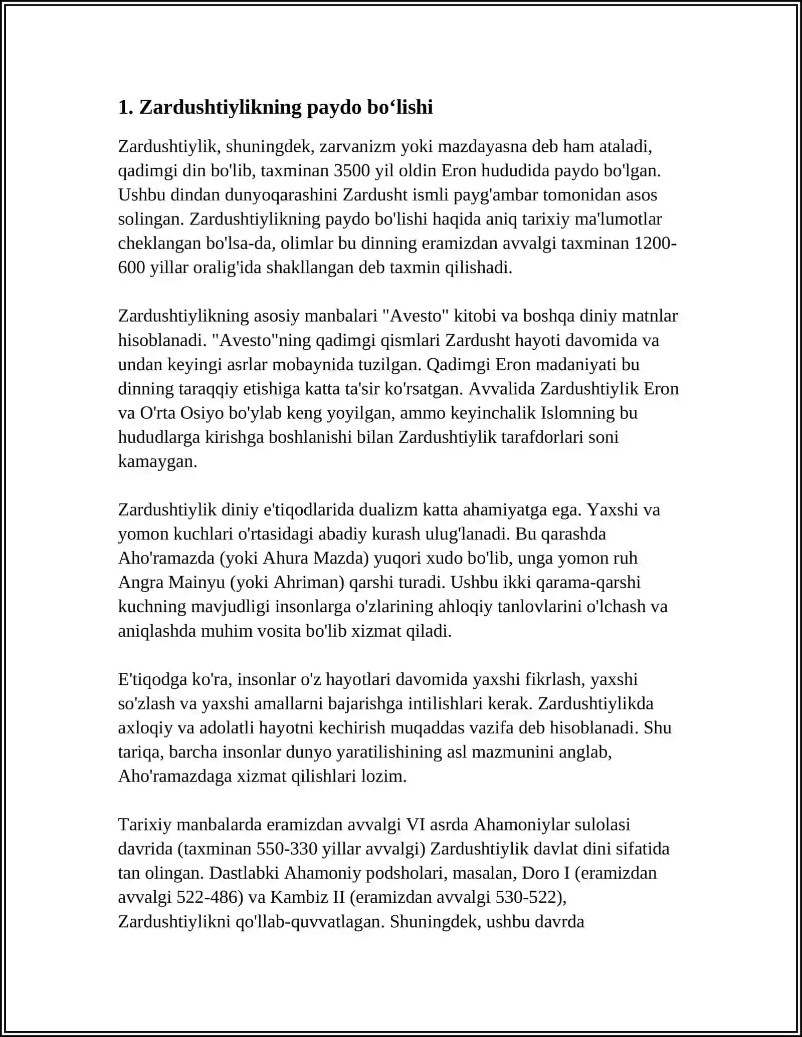ZARDUSHTIYLIKNING DINIY IYERARXIYASI 3