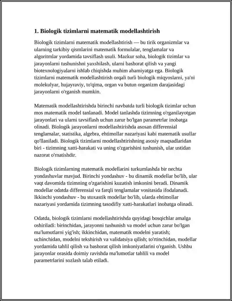 BIOLOGIK SISTEMA MODELLARI 3