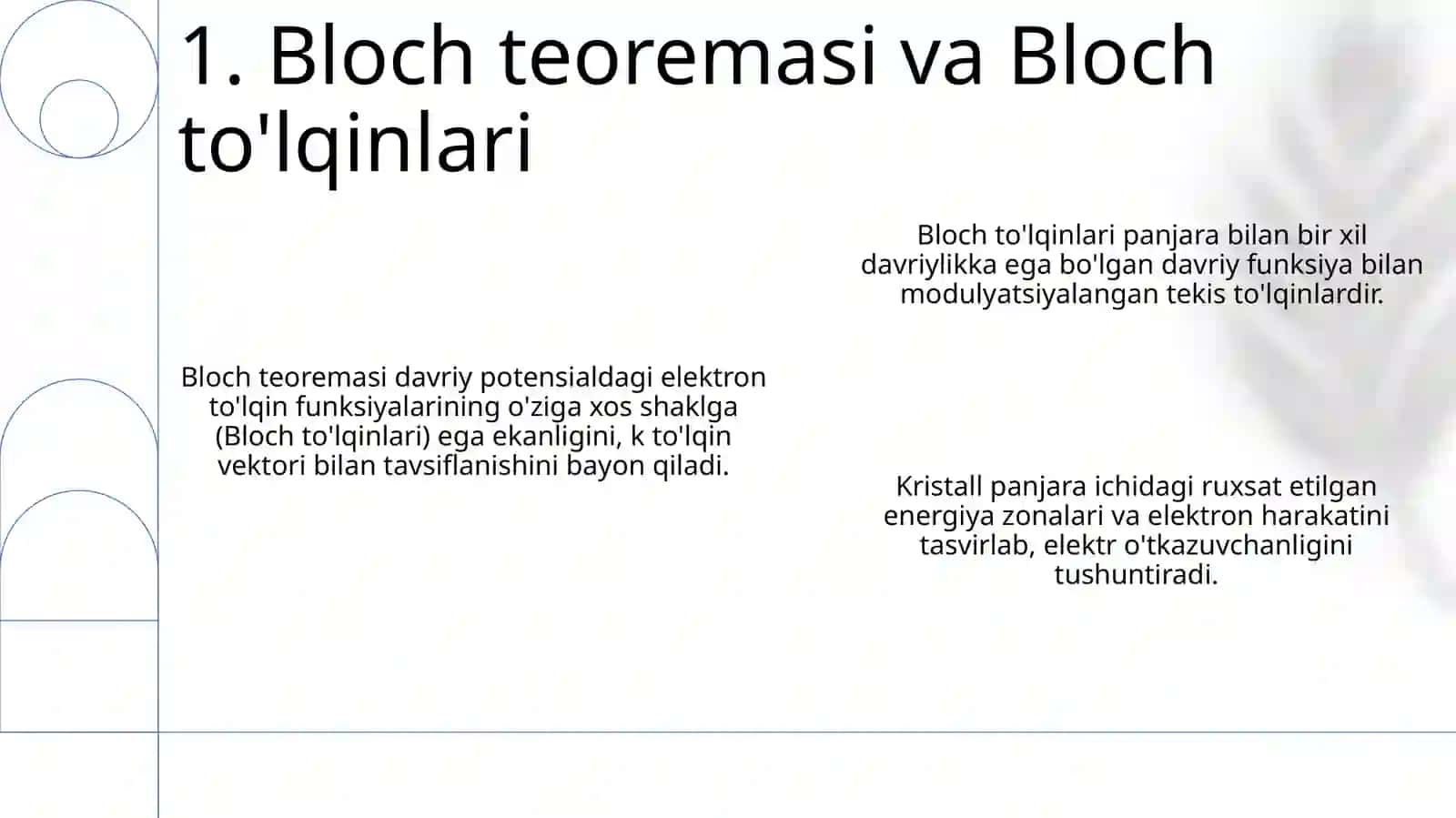 Davriy maydonlarda elektronni harakati 3