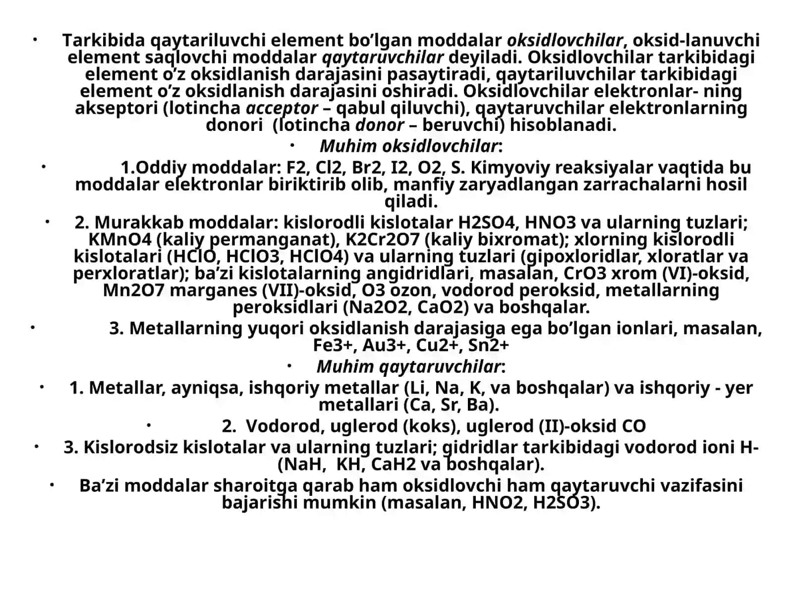 Оksidlаnish-qaytarilish reаksiyaлаri 3