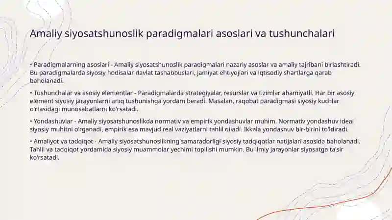 Amaliy siyosatshunoslik paradigmalari 3