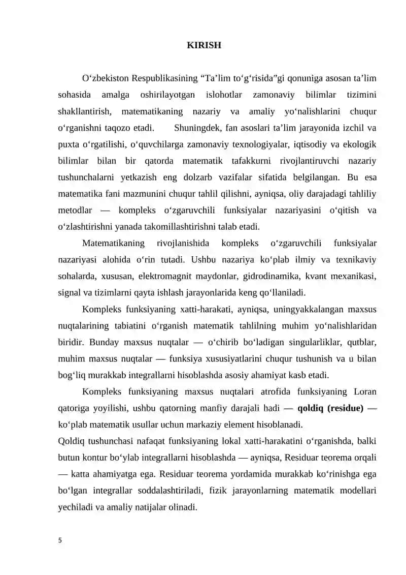 Funksiyaning yakkalangan maxsus nuqtalari 3