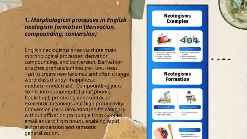 Lexical and semantic features of neologism in Modern English 3