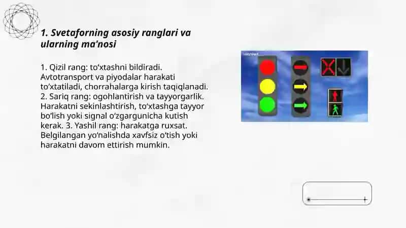 Svetafor turlari va ishoralari 3
