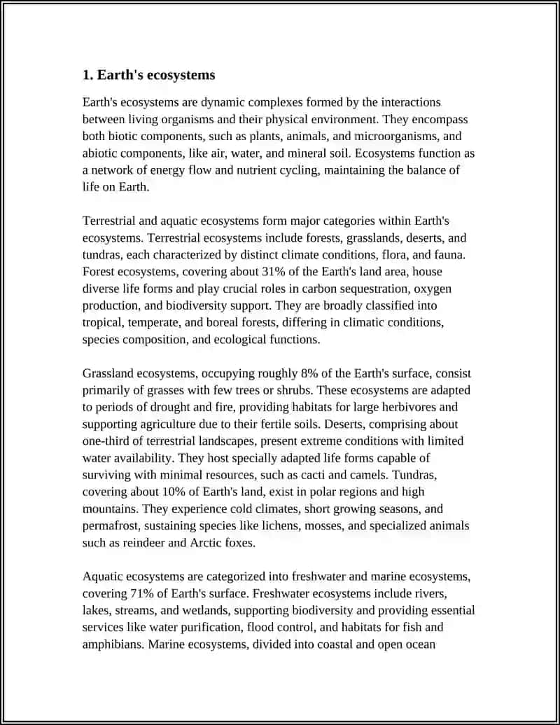 Earth's Ecosystems 3