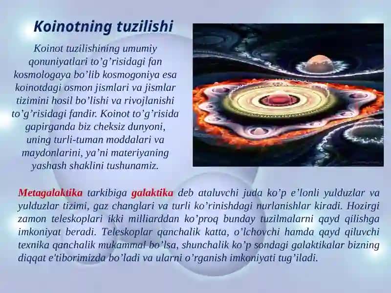 Koinotning tuzilishi 3