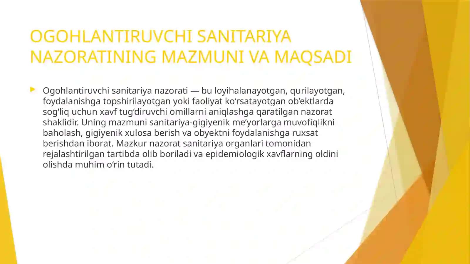 Ogohlantiruvchi sanitariya nazorati olib borish usullari 3