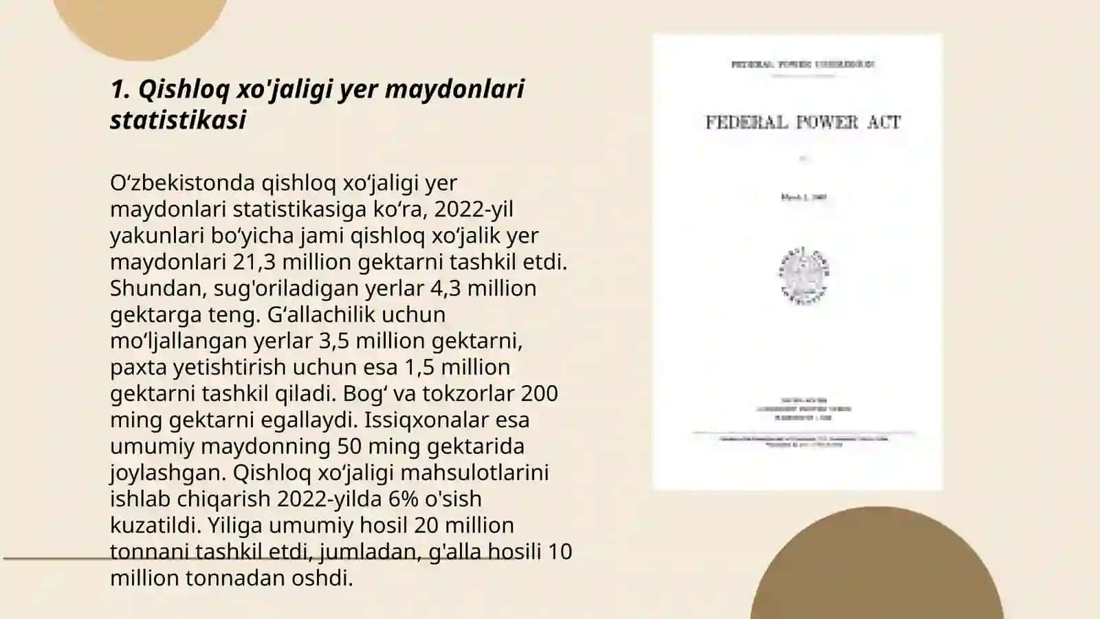 Qishloq xoʻjaligi statistikasi 3