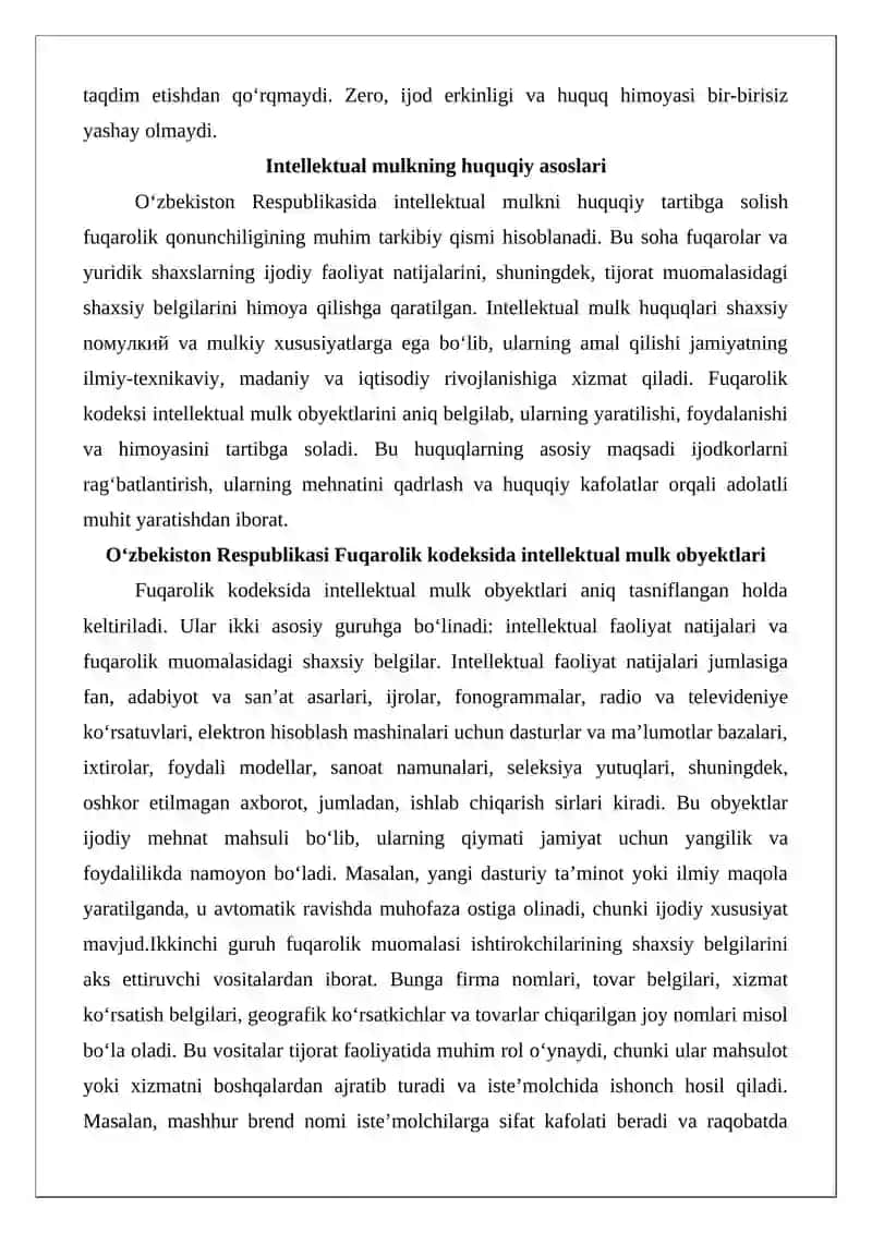 Intellektual mulk xuquqini himoya qilish 3