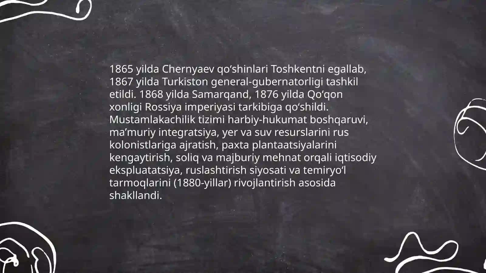 Oʻzbekistonda mustaqillik gʻoyalari tarixiy asoslari, Turkiston Rossiya Imperiyasi mustamlakachiligi davrida 3