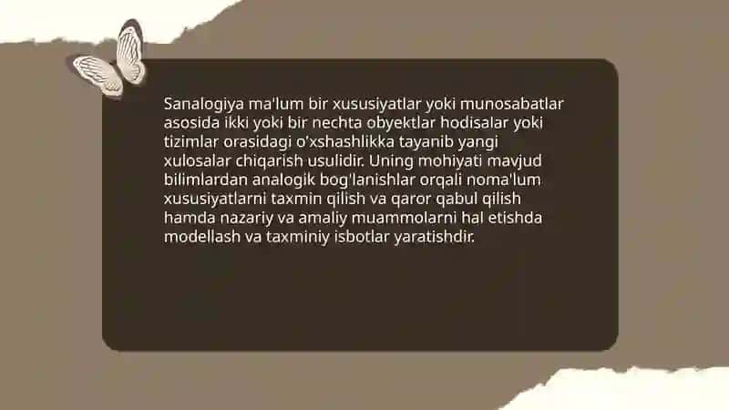 Sanalogiya asoslari 3