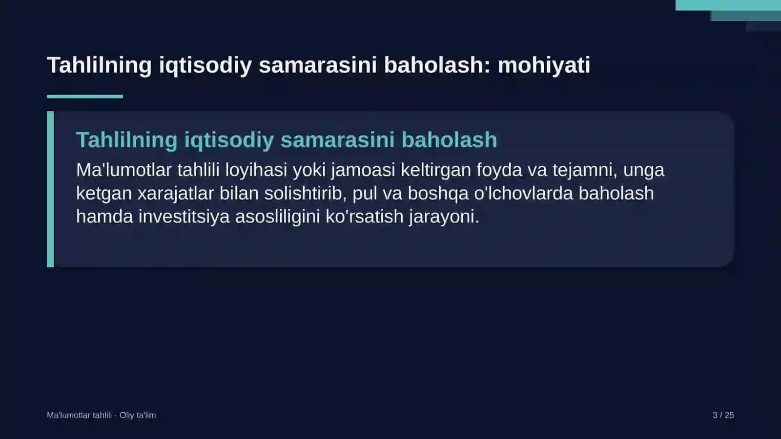 xususiy universitetlarda ma'lumotlar tahlilining iqtisodiy samarasini baholash 4324 3
