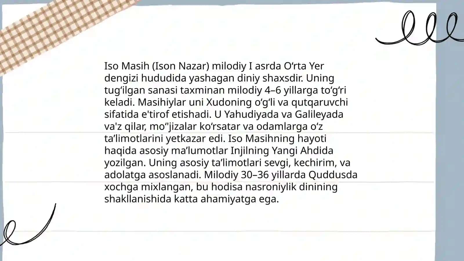 Iso Masihning hayoti va ta'limotlari 3