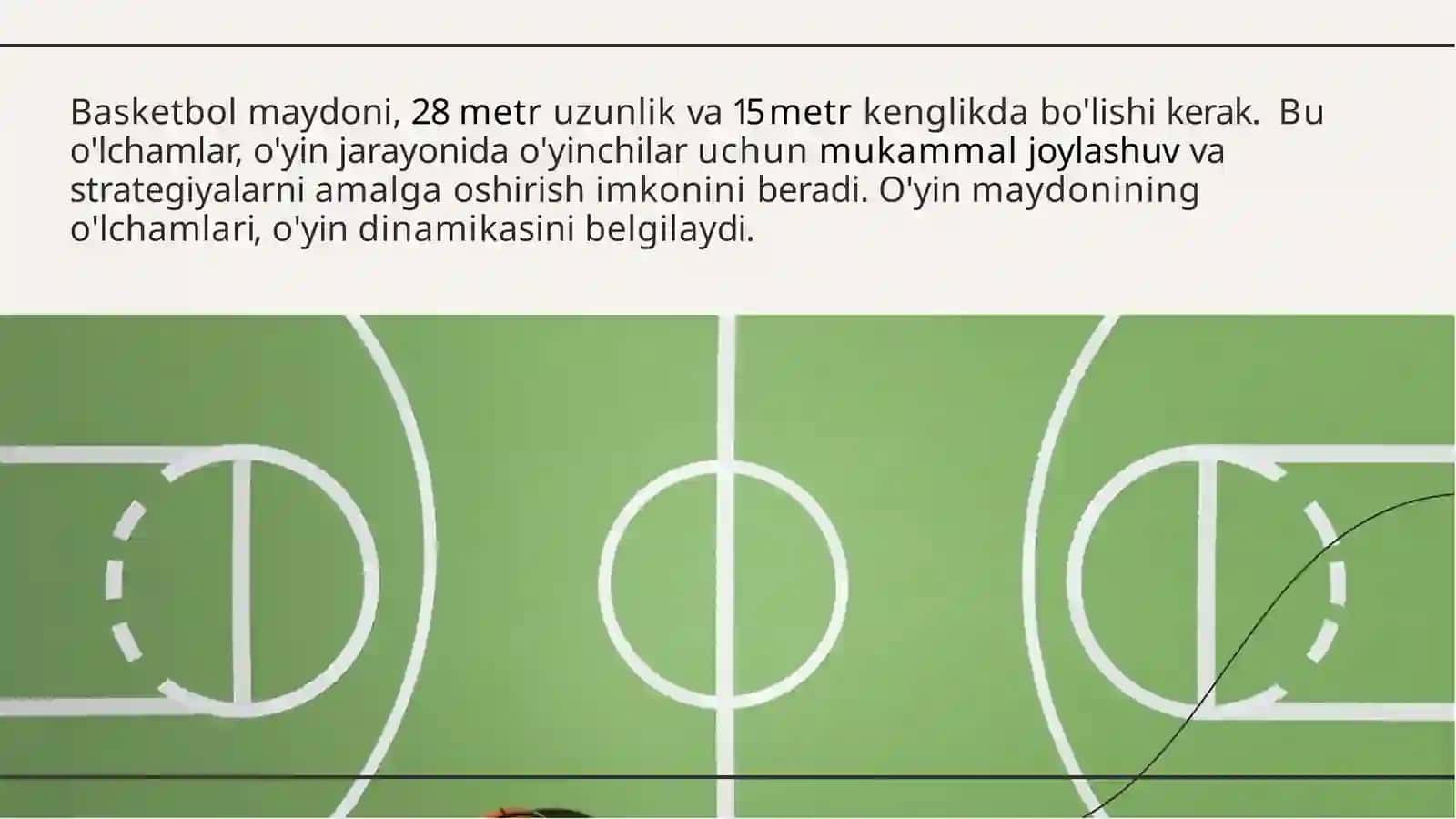 Basketbol O'yini Maydon O'lchamlari 3