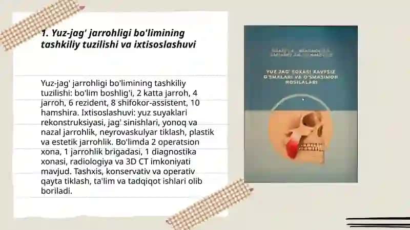 Yuz-jag' jarroxligi bo'yicha tuzilish 3