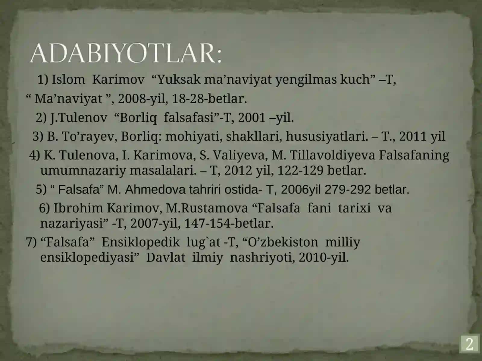 FALSAFADA BORLIQ MASALASI VA UNING TAHLILI 3